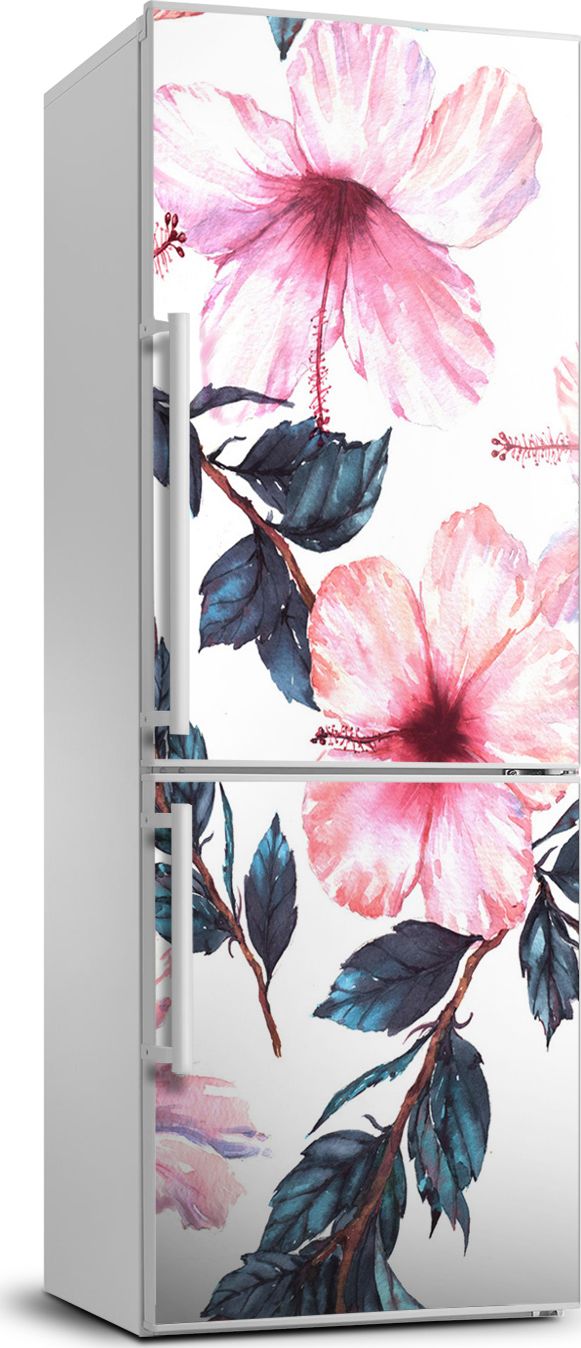 Tulup Naklejka samoprzylepna na lodówkę 70x190 cm Hibiskus