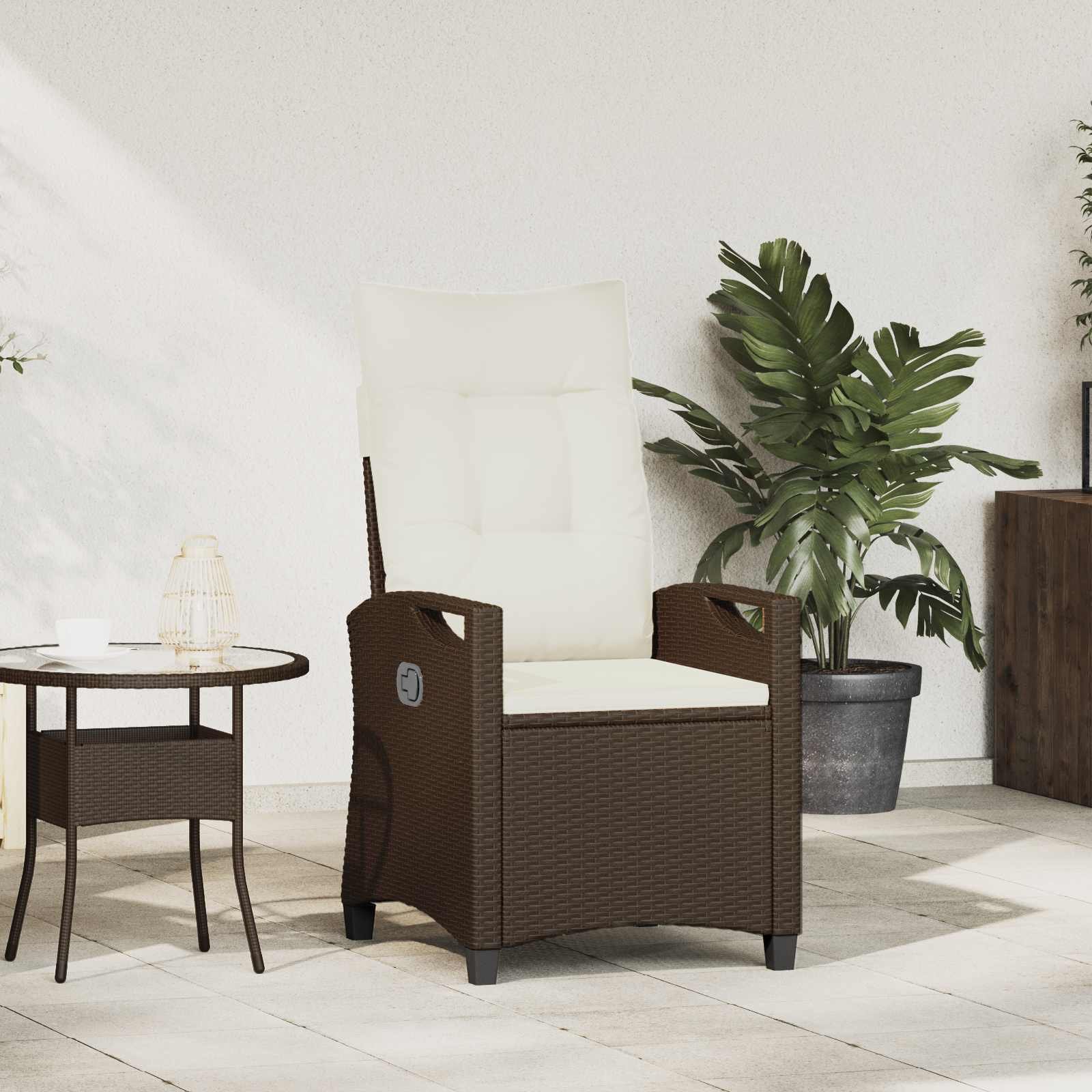 vidaXL Krzesła ogrodowe z regulowanym oparciem 56 x 60 x 112 cm stal