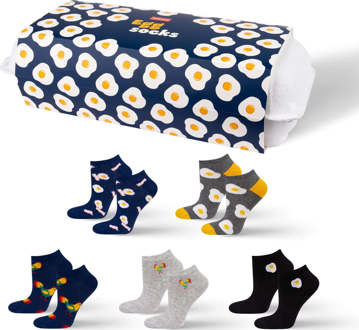 Soxo 5x Męskie damskie Skarpetki SOXO kolorowe stopki Wielkanoc 4045