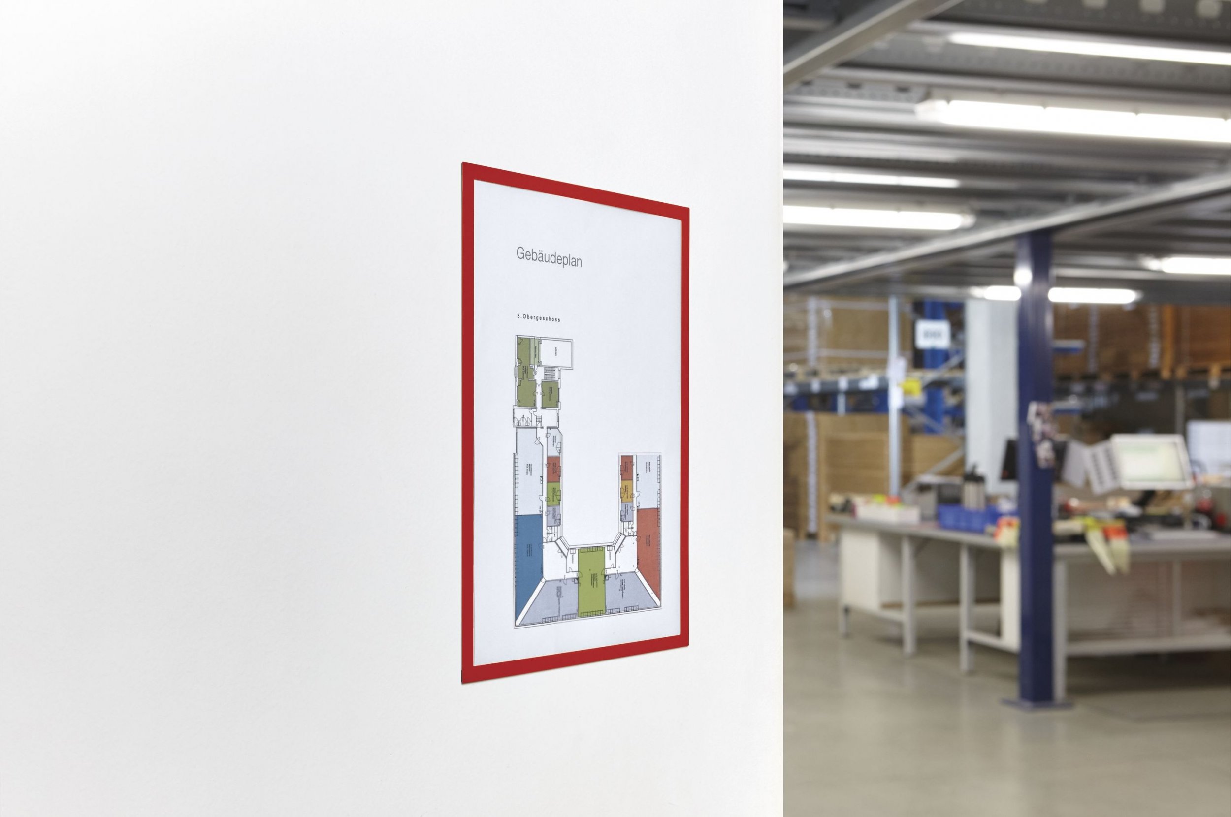 Magnetoplan Koszulka magnetyczna A4 ramka czerwony 5szt