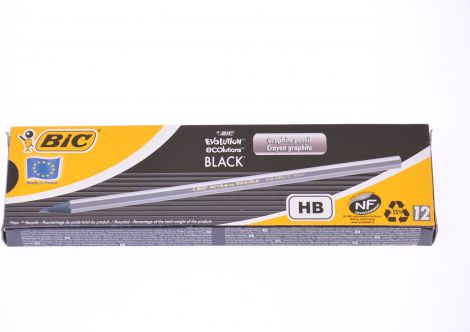 Bic OŁÓWEK BIC ECOLUTIONS EVOLUTION HB BLACK BEZ GUMKI PUDEŁKO 12 SZT - 896017