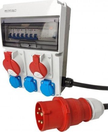 Doktorvolt Rozdzielnica budowlana JUN-S/FI 1x 32A 1x 16A 3x230V z kablem IP44 DOKTORVOLT 0287