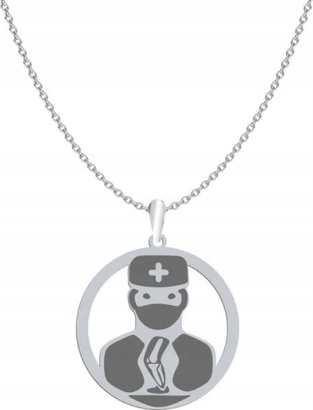 Radziszewska Jewellery Naszyjnik dla Lekarza Ortopedy srebro GRAWER