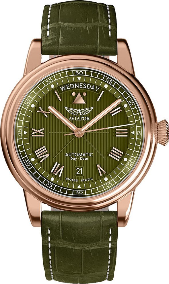 Zegarek Aviator Zegarek męski Aviator V.3.35.2.279.4 zielony