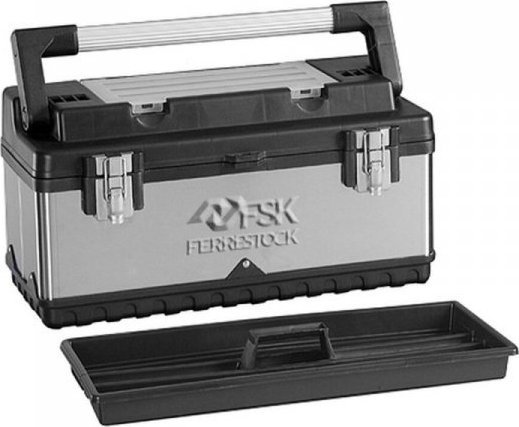 Ferrestock Skrzynka z Narzędziami Ferrestock Stal nierdzewna metaliczny (50,5 x 23 x 25,5 cm)