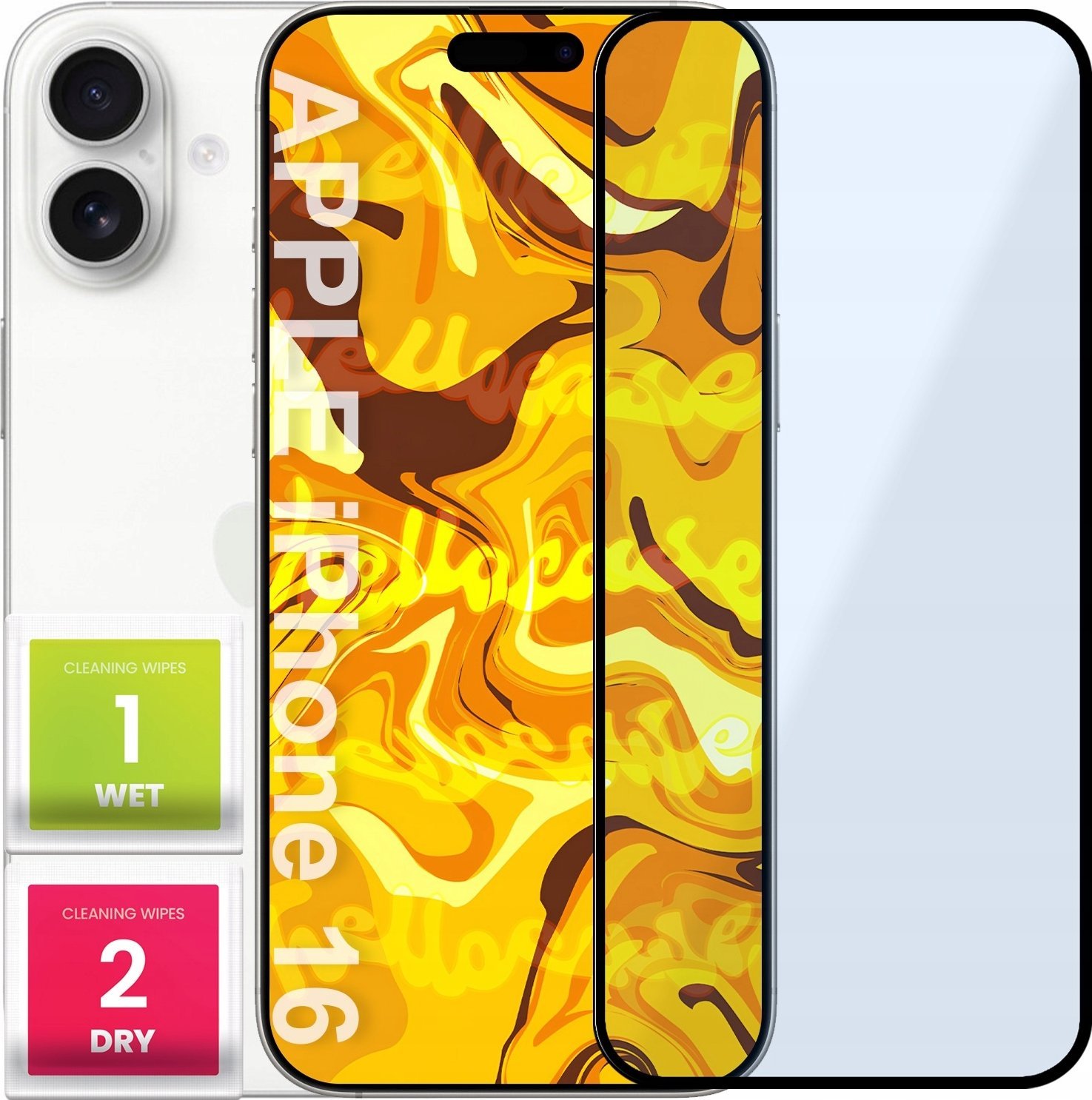 Hello Case SZKŁO HARTOWANE DO APPLE IPHONE 16 PEŁNE NA CAŁY EKRAN SZKIEŁKO OCHRONNE 5D