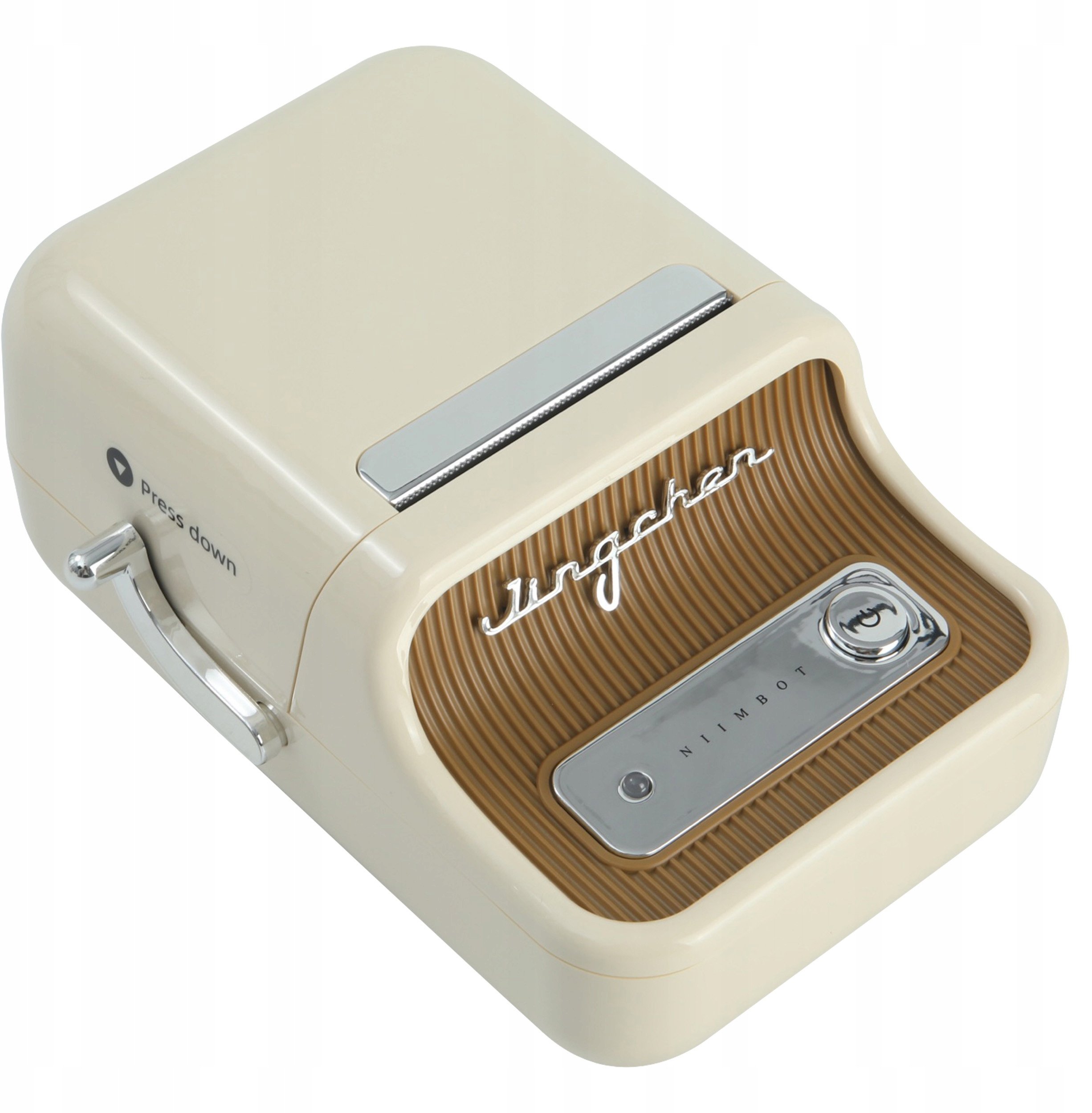 .NIIMBOT B21 Drukarka Termiczna NAKLEJKI Bluetooth BEŻOWO-ZŁOTA ETYKIETY