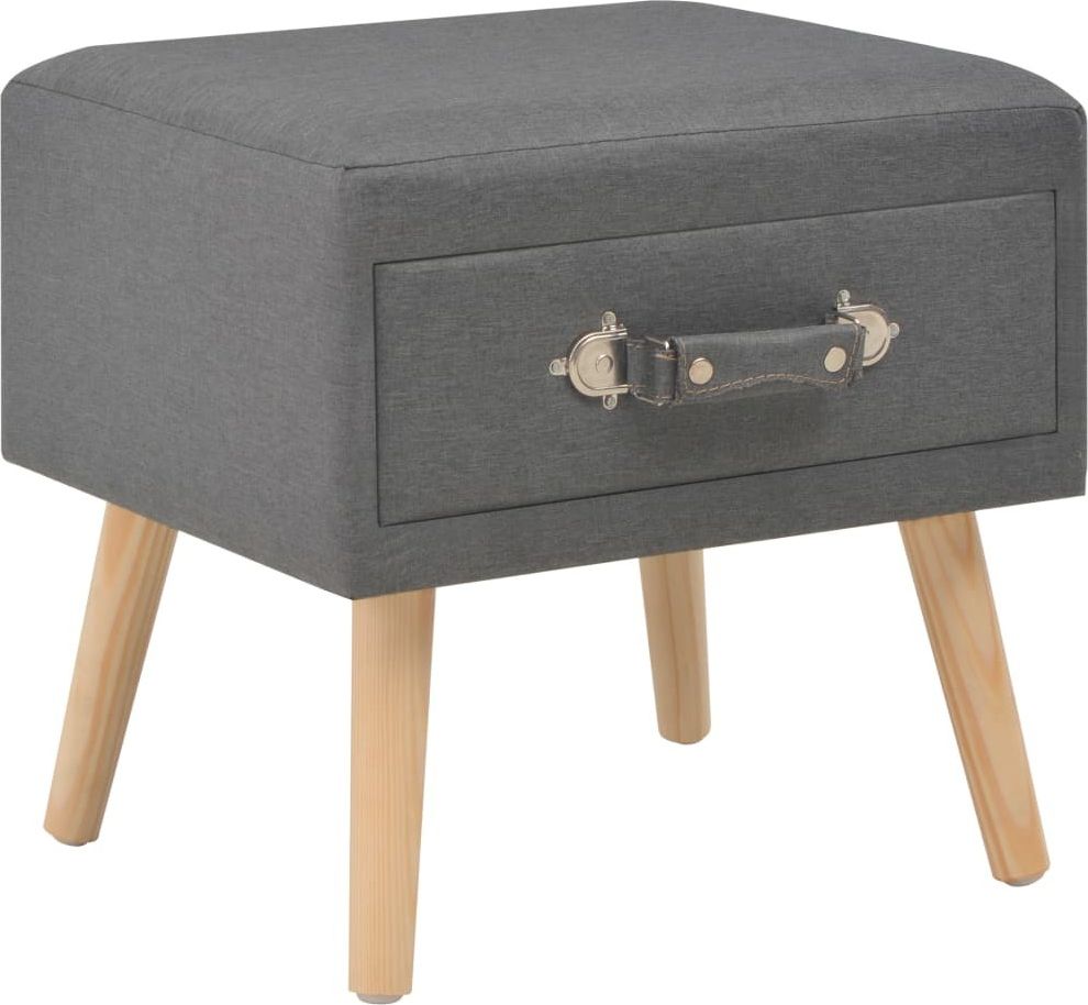 vidaXL Szafka nocna, ciemnoszara, 40x35x40 cm, tkanina