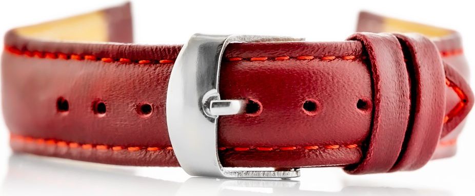 Pacific Pasek skórzany do zegarka W94 - czerwony - 16mm uniwersalny