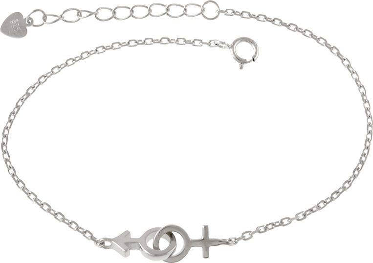 Lovrin Srebrna bransoletka 925 połączone znaki kobieta 1,7 g