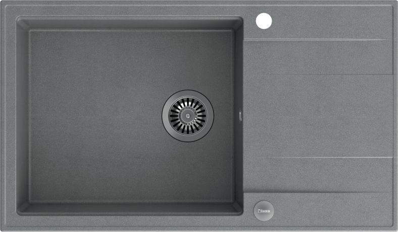 Zlewozmywak Quadron EVAN 136 XL GraniteQ silver stone/elementy stalowe