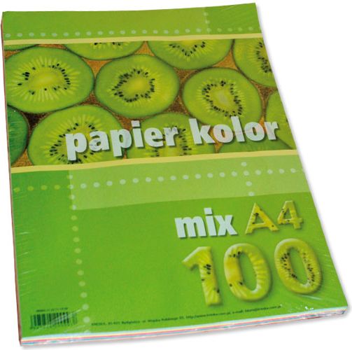 Kreska Papier ksero A4 80g mix kolorów 100 arkuszy