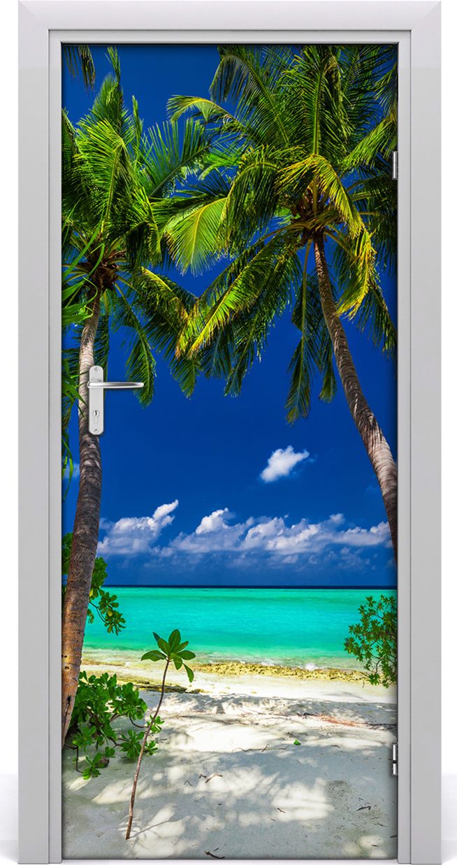 Tulup Fototapeta samoprzylepna na drzwi 85 x 205 cm tropikalna plaża