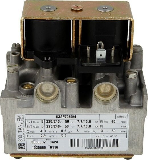 Gas combination valve SIT 830 Tandem, including ignition gas line, Wolf, 8750021