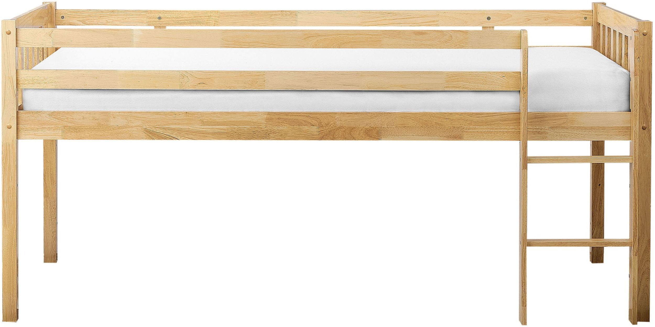 Beliani Łóżko na antresoli Drewno PEIPIN 90 x 200 cm Jasnobrązowy