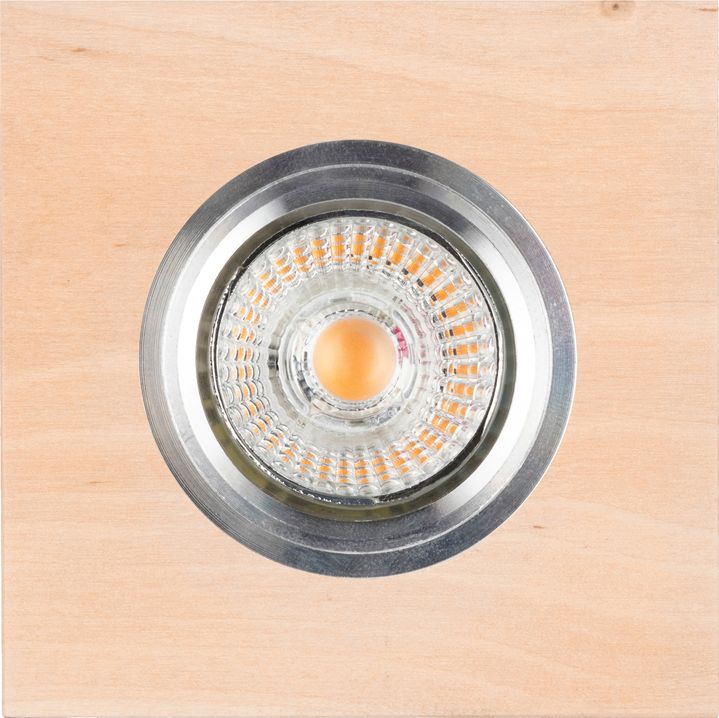 Spotlight Wpust podtynkowy kwadratowy kremowy Spotlight Vitar drewno brzoza 2515160