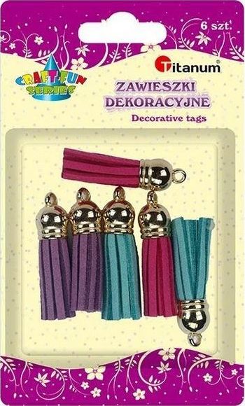 Titanum Zawieszki dekoracyjne frędzelki mix 6szt