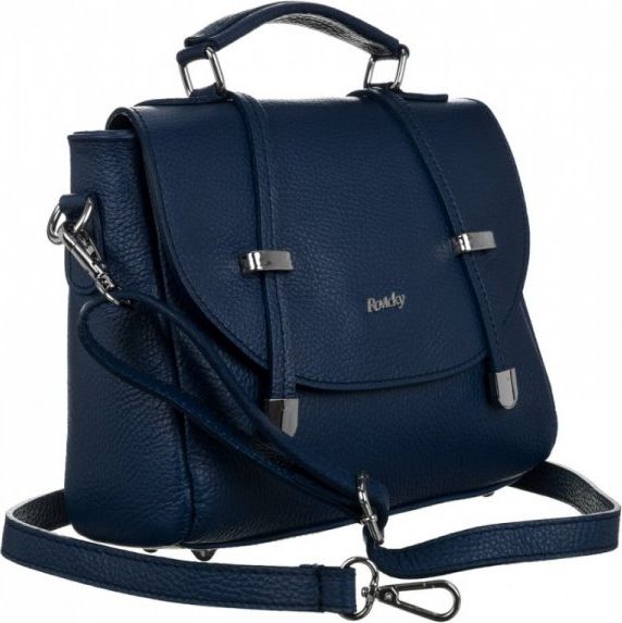 Rovicky Listonoszka z klapką w stylu retro, włoska skóra naturalna Rovicky