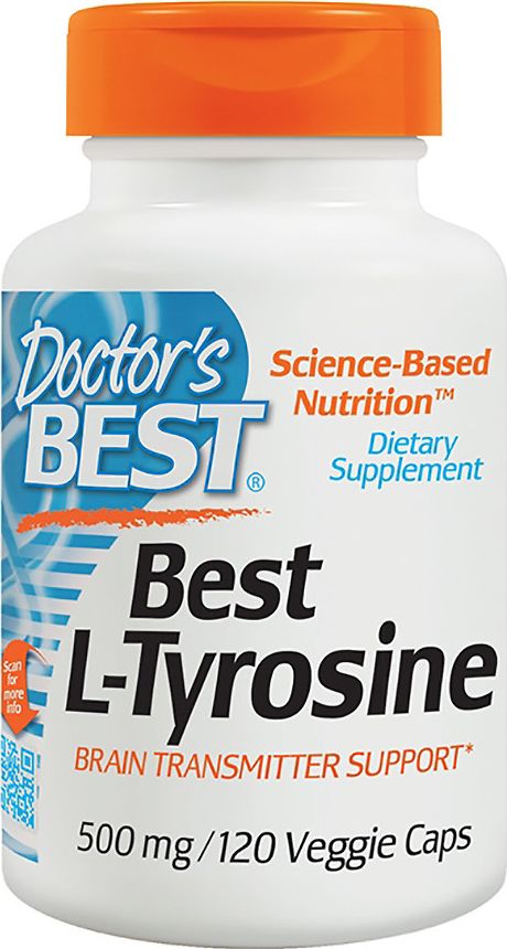 DOCTORS BEST Doctor's Best - L-Tyrozyna, 500mg, 120 vkaps