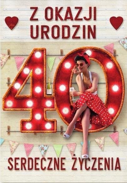 Trend Kartka okolicznościowa Urodziny duża 40 TDF24