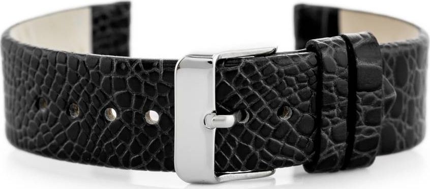 Kemer Pasek skórzany do zegarka W57 - czarny - 22mm