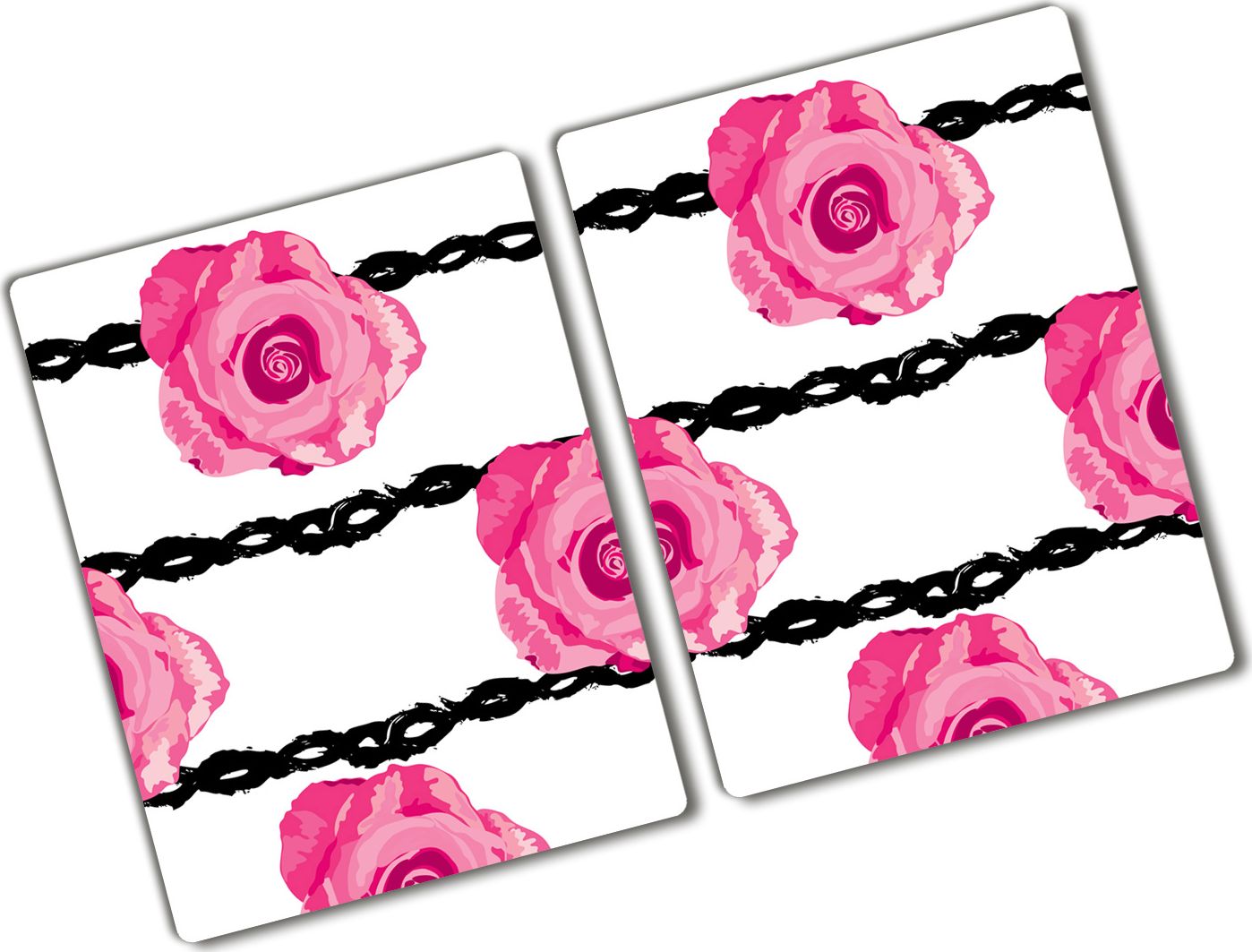 Deska do krojenia Tulup szklana Róże 13 52x2szt.