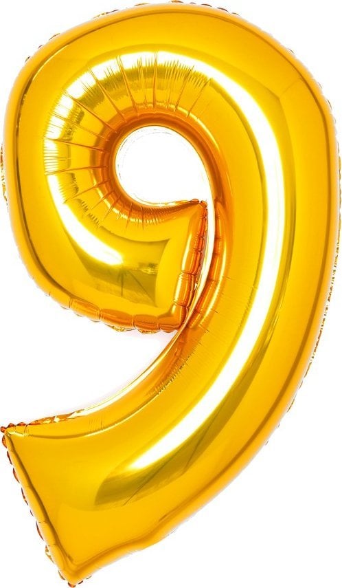 AMSCAN Balon foliowy cyfra 9 złota 47x66cm