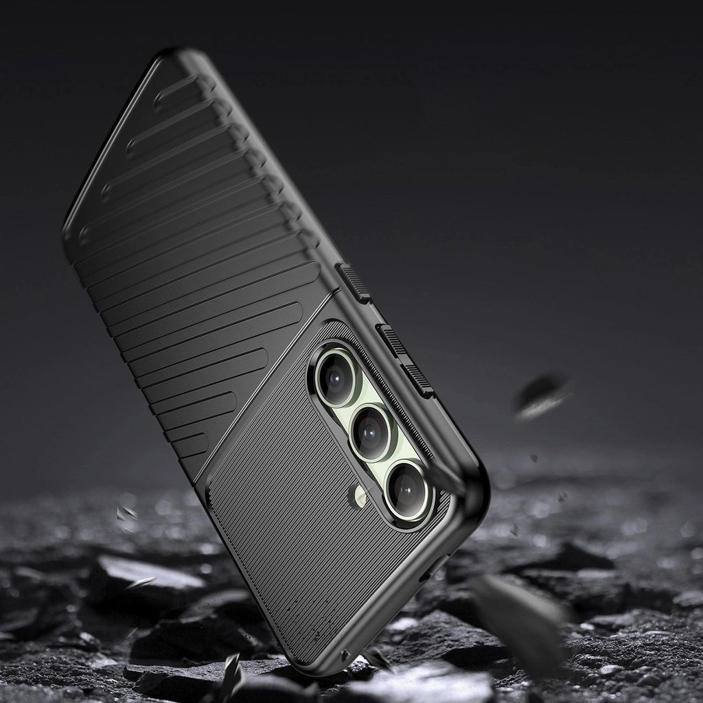 Thunder Case etui do Samsung Galaxy S24 FE silikonowy pancerny pokrowiec - czarne