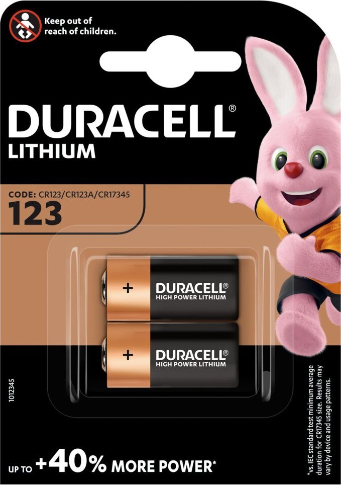 Duracell 2x BATERIA DURACELL CR123 DL123 CR123A 123 PHOTO