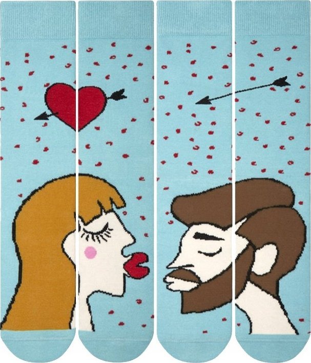 Zooksy ZOOKSY Zestaw skarpet dla pary Miłośniki Kobieta 36-40 CiemnyBlond Mężczyzna 36-40 Brązowowłosy