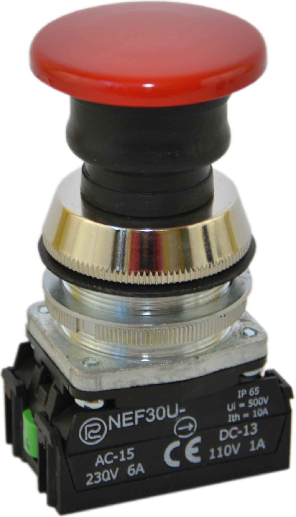 Promet Przycisk sterowniczy 30mm czerwony 1Z 1R z samopowrotem (W0-NEF30-UD XY C)