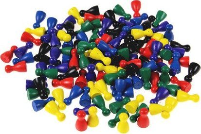 HOT Games Drewniane kolorowe pionki do gry - 120 szt.