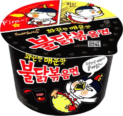Samyang Ramyun o smaku ogniście ostrego kurczaka, duża micha 105g - Samyang uniwersalny