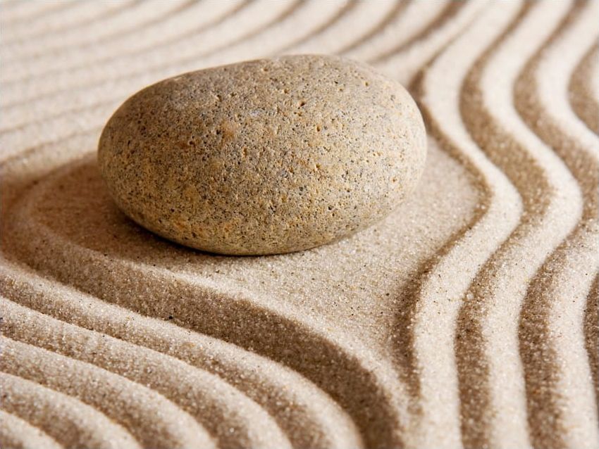 DecoNest Fototapeta - Piasek i kamień zen - 300X231