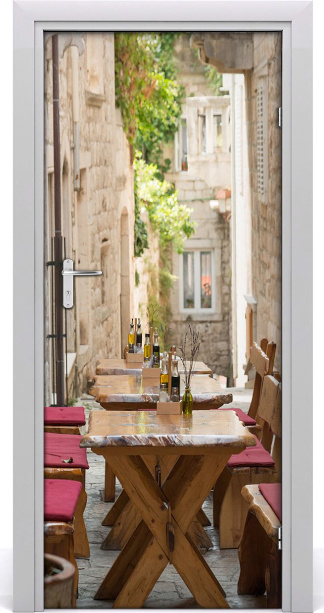 Tulup Fototapeta samoprzylepna na drzwi 85 x 205 cm Korcula Chorwacja