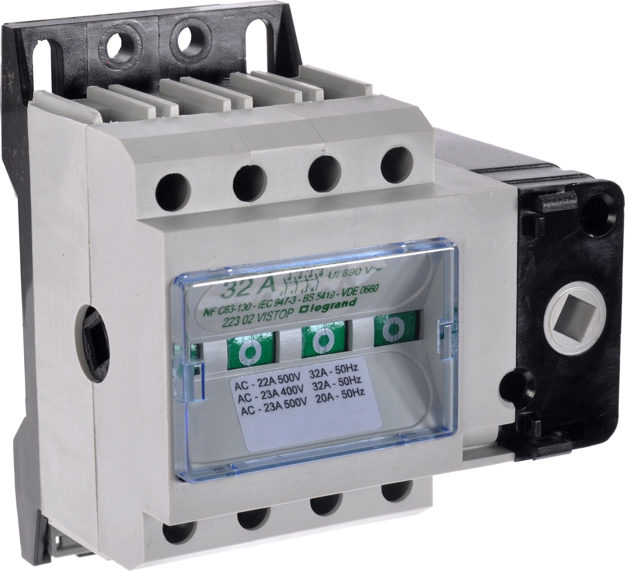 Legrand Rozłącznik izolacyjny Vistop 4P 32A napęd frontowy czerwony (022302)