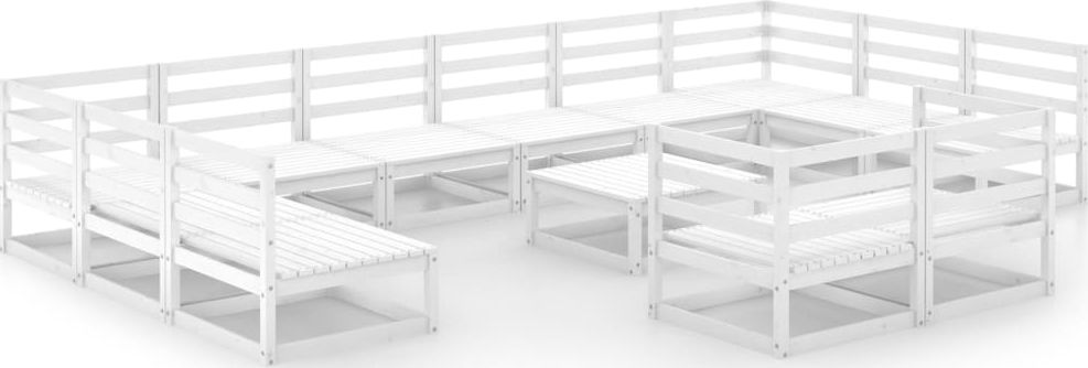 vidaXL 13-cz. zestaw mebli wypoczynkowych do ogrodu, drewno sosnowe