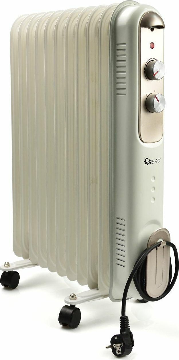 Geko Grzejnik olejowy z regulacją i termostatem 11 żeber 2500W B14 (1)
