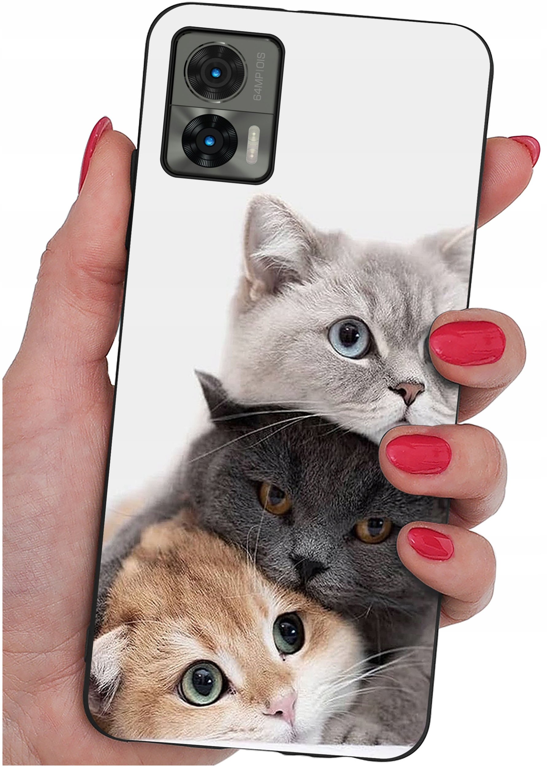 Etui do Motorola Moto Edge 30 Neo WZORY |SILIKONOWE MATT CASE + SZKŁO 9H