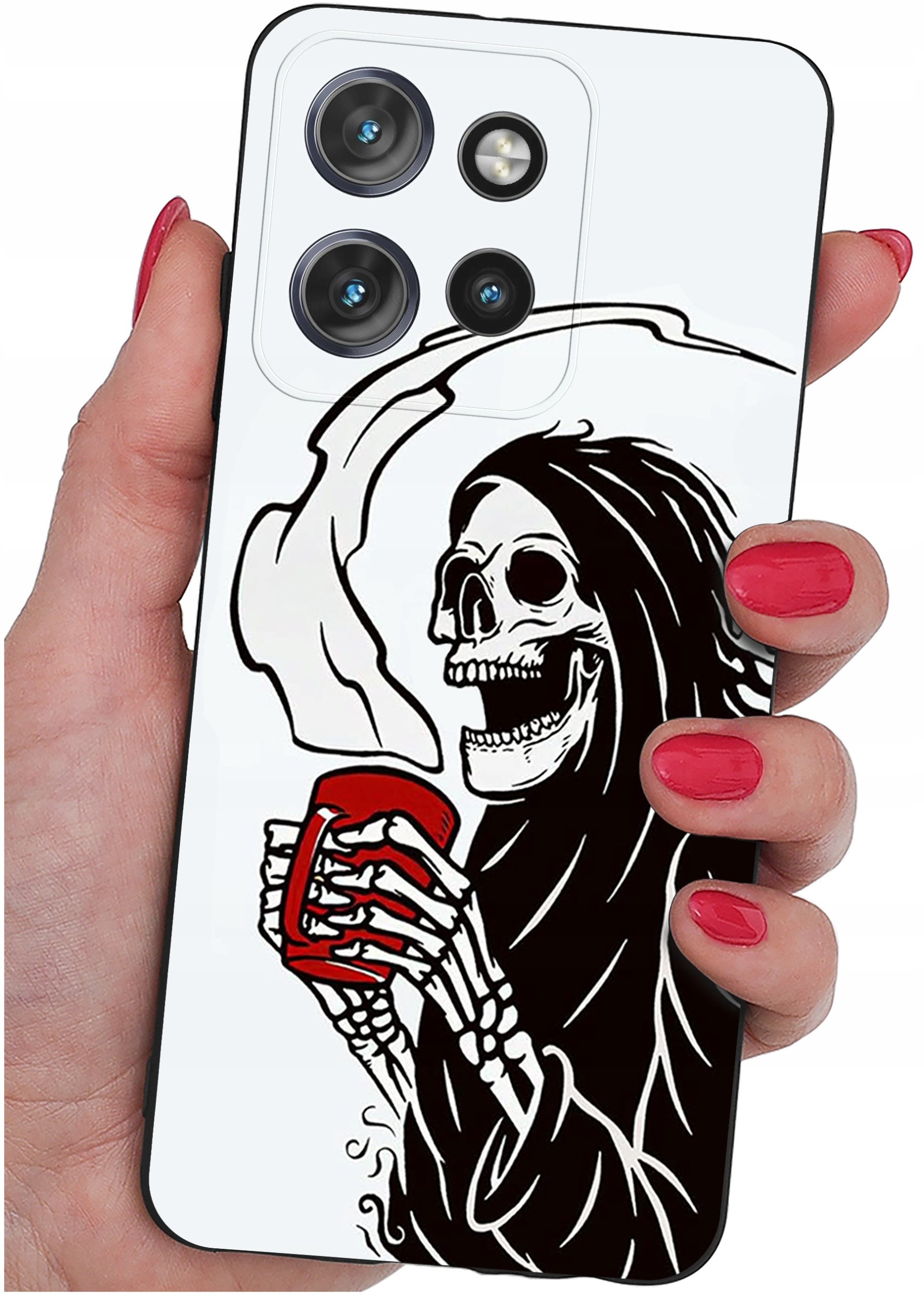 Etui do Motorola Moto EDGE 50 Neo WZORY |SILIKONOWE MATT CASE + SZKŁO 9H