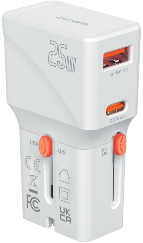 4smarts Weltreiseadapter Nomad Pocket 25W, weiß