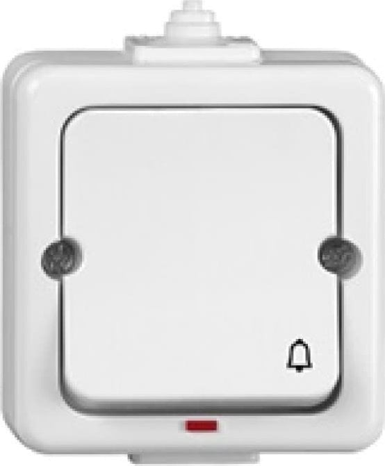 Timex JANTAR Przycisk zwierny /dzwonek/ podświetlany n/t IP44 biały /przykręcany klawisz/ WNT-7J/S