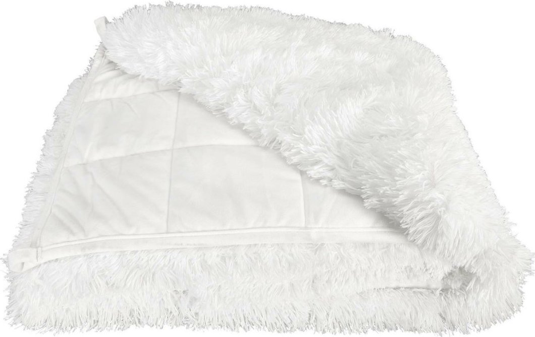 Intesi Koc obciążeniowy Furry 150x200cm biały