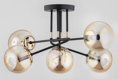 Lampa sufitowa Alfa Ester Czarna Lampa Sufitowa Nowoczesna 5 -Punktowa 63131 Alfa