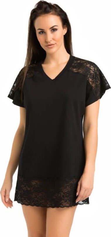 Teyli Koszula damska nocna Lotti czarna Czarny XL