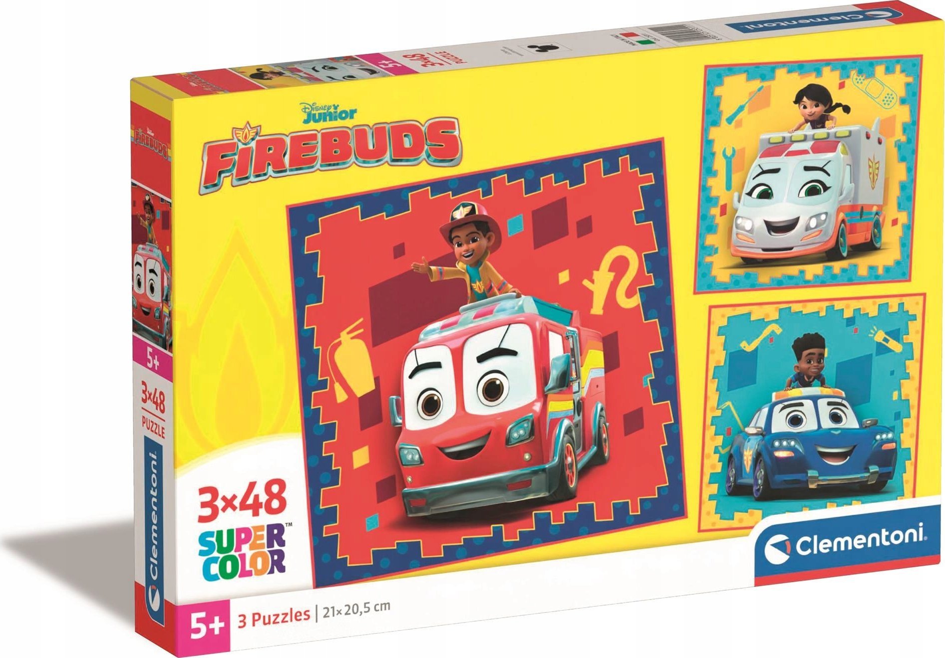 Clementoni Puzzle Super Color Disney Junior Firebuds 3 x 48 elementów
