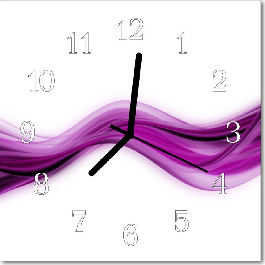 Tulup Zegar szklany ścienny Abstrakcyjne linie Sztuka 30x30 34912619