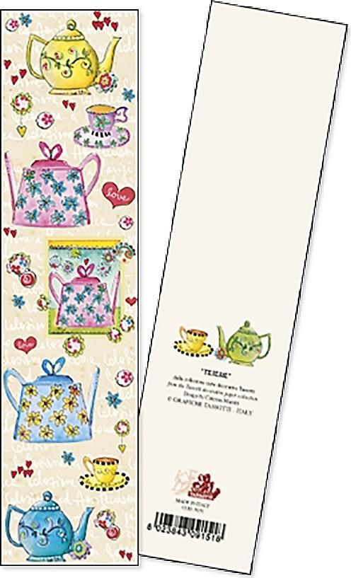 Tassotti Zakładka do Książki Teiere 5x20 2 sztuki