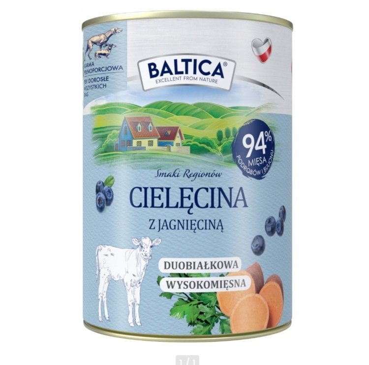BALTICA SMAKI REGIONÓW Cielęcina z jagnięciną i batatem 400g