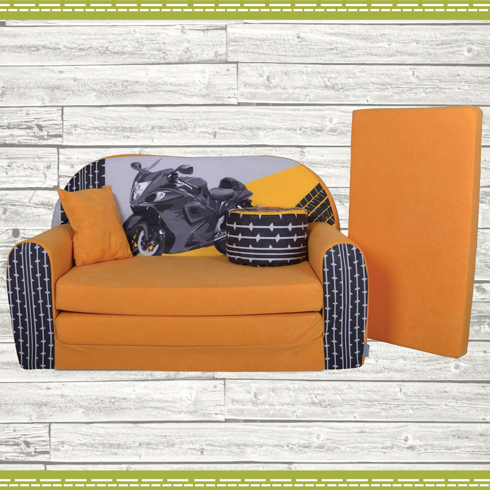 Galeriatrend Sofa kanapa dla dzieci rozkładana Motor